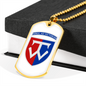 58th Motorized Infantry Brigade (Ukraine) v2 - 18k Gold Finished Luxury Dog Tag Necklace