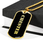 Chester v2 - 18k Gold Finished Luxury Dog Tag Necklace