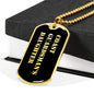Coast Guardsman's Daughter v2 - 18k Gold Finished Luxury Dog Tag Necklace