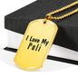 Love My Puli - 18k Gold Finished Luxury Dog Tag Necklace