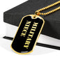 Military Niece v2 - 18k Gold Finished Luxury Dog Tag Necklace