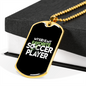 Soccer Dad - 18k Gold Finished Luxury Dog Tag Necklace
