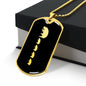 Mama Hippo With 4 Calves v2 - 18k Gold Finished Luxury Dog Tag Necklace