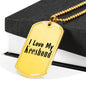 Love My Keeshond - 18k Gold Finished Luxury Dog Tag Necklace