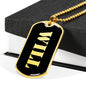 Will v2 - 18k Gold Finished Luxury Dog Tag Necklace