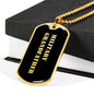 Military Grandfather v2 - 18k Gold Finished Luxury Dog Tag Necklace