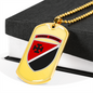 131st Reconnaissance Battalion (Ukraine) - 18k Gold Finished Luxury Dog Tag Necklace