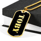 Toby v2 - 18k Gold Finished Luxury Dog Tag Necklace