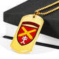 44th Artillery Brigade (Ukraine) - 18k Gold Finished Luxury Dog Tag Necklace