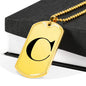 Initial C v1a - 18k Gold Finished Luxury Dog Tag Necklace