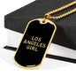 Los Angeles Girl v2 - 18k Gold Finished Luxury Dog Tag Necklace