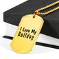 Love My Bulldog - 18k Gold Finished Luxury Dog Tag Necklace