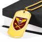 Air Assault Forces Command (Ukraine) - 18k Gold Finished Luxury Dog Tag Necklace