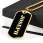 Joseph v2 - 18k Gold Finished Luxury Dog Tag Necklace