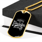 Promoted To Grandpa 2018 - 18k Gold Finished Luxury Dog Tag Necklace