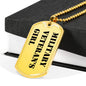 Military Veteran's Girl - 18k Gold Finished Luxury Dog Tag Necklace