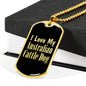 Love My Australian Cattle Dog v2 - 18k Gold Finished Luxury Dog Tag Necklace