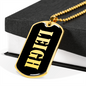 Leigh v02 - 18k Gold Finished Luxury Dog Tag Necklace