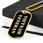 Vietnam Veteran v2 - 18k Gold Finished Luxury Dog Tag Necklace
