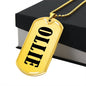 Ollie v01 - 18k Gold Finished Luxury Dog Tag Necklace