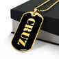 Cruz v2 - 18k Gold Finished Luxury Dog Tag Necklace