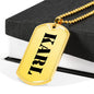 Karl - 18k Gold Finished Luxury Dog Tag Necklace