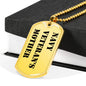 Navy Veteran's Mother - 18k Gold Finished Luxury Dog Tag Necklace