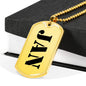 Jan - 18k Gold Finished Luxury Dog Tag Necklace