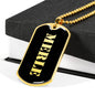 Merle v2 - 18k Gold Finished Luxury Dog Tag Necklace