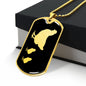 Mama Chicken With 2 Chicks v2 - 18k Gold Finished Luxury Dog Tag Necklace