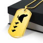 Mama Chicken With 3 Chicks - 18k Gold Finished Luxury Dog Tag Necklace