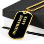 Navy Boyfriend v2 - 18k Gold Finished Luxury Dog Tag Necklace