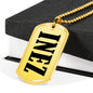 Inez v01 - 18k Gold Finished Luxury Dog Tag Necklace