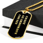 Coast Guardsman's Cousin v2 - 18k Gold Finished Luxury Dog Tag Necklace