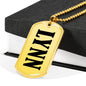 Lynn v01 - 18k Gold Finished Luxury Dog Tag Necklace