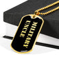 Military Uncle v2 - 18k Gold Finished Luxury Dog Tag Necklace