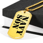 Navy Son - 18k Gold Finished Luxury Dog Tag Necklace