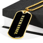 Nathaniel v2 - 18k Gold Finished Luxury Dog Tag Necklace