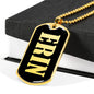 Erin v02 - 18k Gold Finished Luxury Dog Tag Necklace