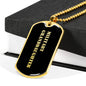 Military Granddaughter v2 - 18k Gold Finished Luxury Dog Tag Necklace
