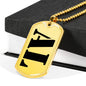 Al - 18k Gold Finished Luxury Dog Tag Necklace