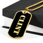 Clint v2 - 18k Gold Finished Luxury Dog Tag Necklace