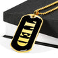 Ted v2 - 18k Gold Finished Luxury Dog Tag Necklace