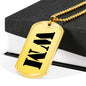 Wm - 18k Gold Finished Luxury Dog Tag Necklace