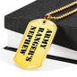 Army Ranger's Nephew - 18k Gold Finished Luxury Dog Tag Necklace