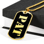 Pat v2 - 18k Gold Finished Luxury Dog Tag Necklace