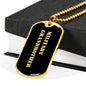 Military Grandmother v2 - 18k Gold Finished Luxury Dog Tag Necklace
