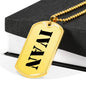 Ivan - 18k Gold Finished Luxury Dog Tag Necklace