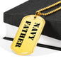 Navy Father - 18k Gold Finished Luxury Dog Tag Necklace