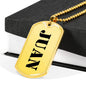 Juan - 18k Gold Finished Luxury Dog Tag Necklace